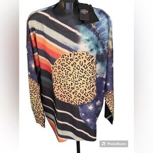 YESNO| Graphic Wool Cotton Blend Sweater size 3x